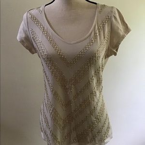 White House Black Market Embellished Tee